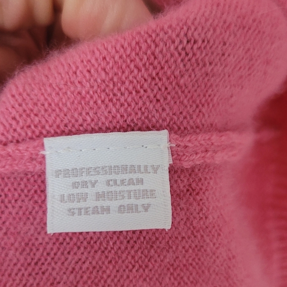 Renewest 100% Cashmere Pink Floral Women's Sweater Size Medium / Large - Picture 6 of 6